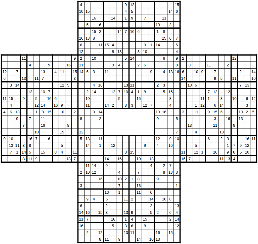 robakun2011's tweet photo. #数独 #sudoku #ナンプレ #numberplace
奴さん問題です(*^^*)
全体の形が折り紙「奴さん」風の重ね合わせ問題です(^o^)/
基本的な解き方で解けます(^_-)❤️
#robakun https://t.co/98MgHKbaYg