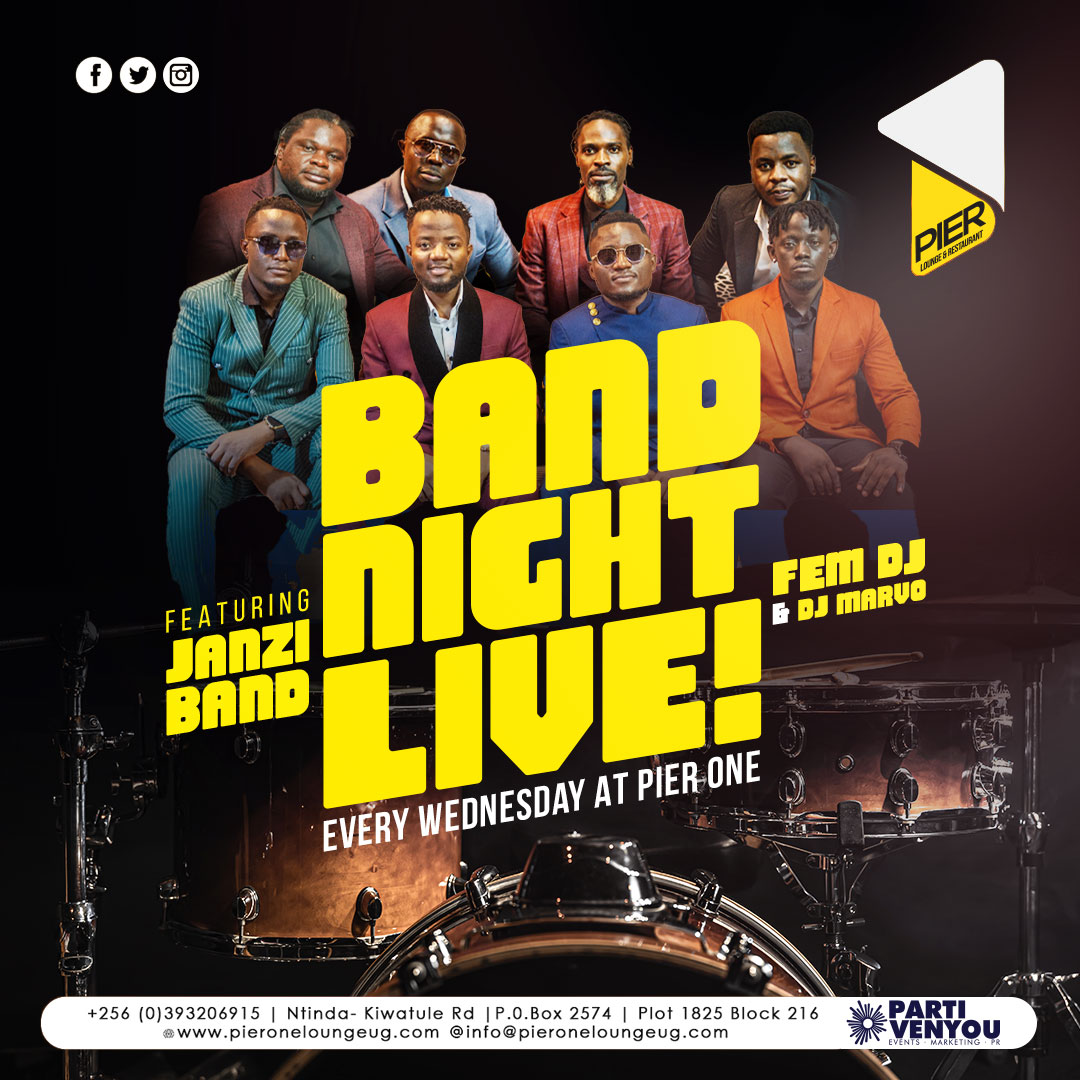 New Month, good vibes. We are @Pier1_Ntinda for the #BandNightLive with @JanziBand Don't miss out on @fem_dj & @DeejayMarvo3 as they give you the best music in the new month of April. Make your reservations ASAP