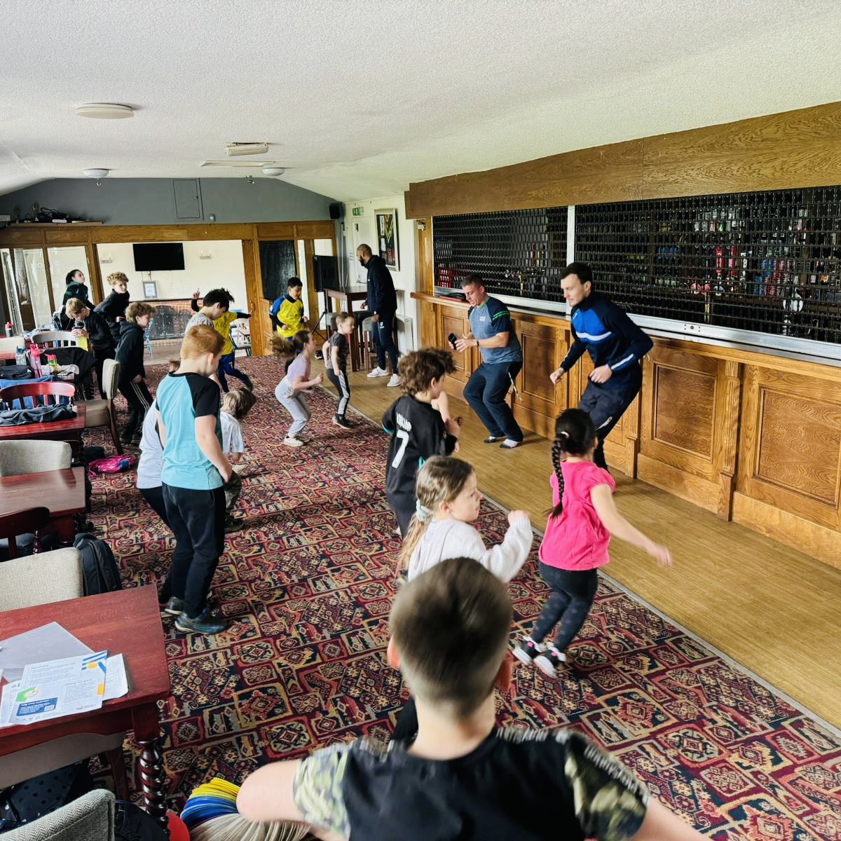 whiteroserugby1's tweet photo. Coaches Matt and Jake leading an active wake up shake up this morning on our #HAF2024 camp @BaildonRUFC ! Not sure who is more tired the group or the coaches! @bradfordmdc @educationgovuk https://t.co/F0owHz06A5