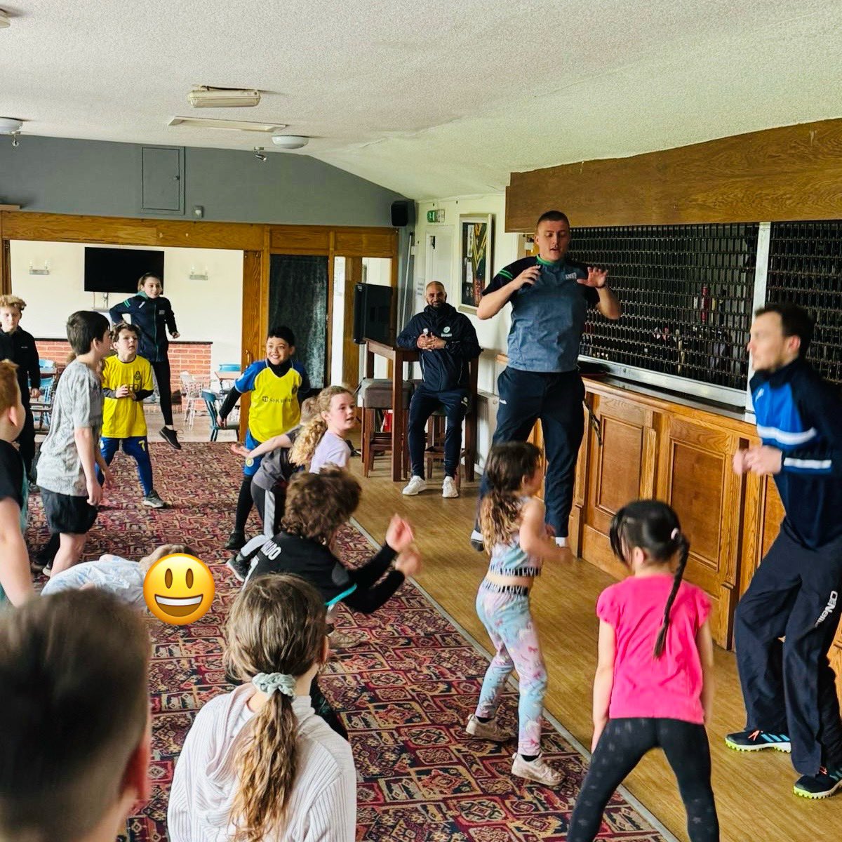 whiteroserugby1's tweet photo. Coaches Matt and Jake leading an active wake up shake up this morning on our #HAF2024 camp @BaildonRUFC ! Not sure who is more tired the group or the coaches! @bradfordmdc @educationgovuk https://t.co/F0owHz06A5