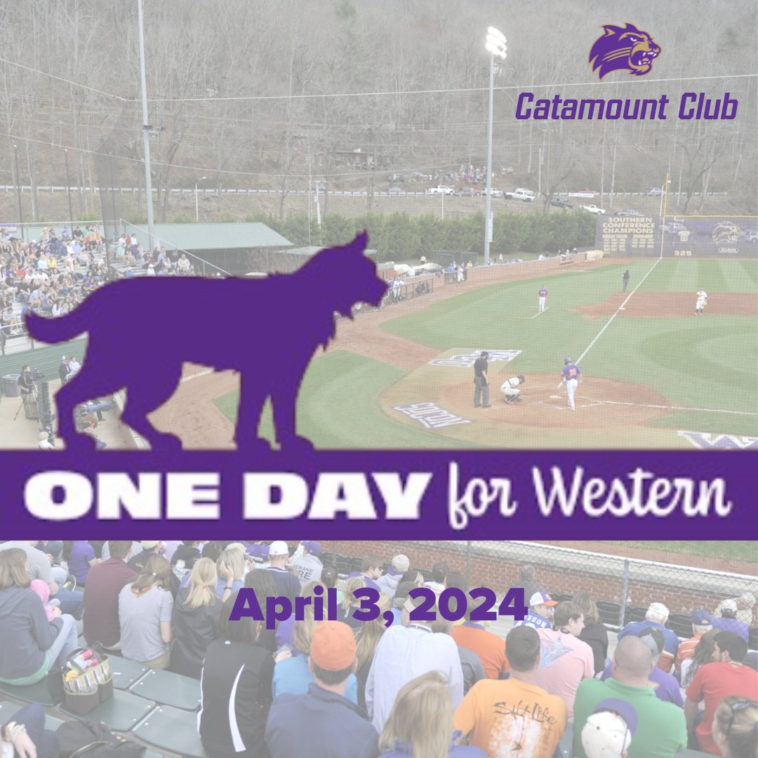 TODAY IS THE DAY! Make your gifts to support Catamount Club and WCU Athletics and MAKE ONE DAY POSSIBLE! oneday.wcu.edu Go Cats! #onedayforwcu