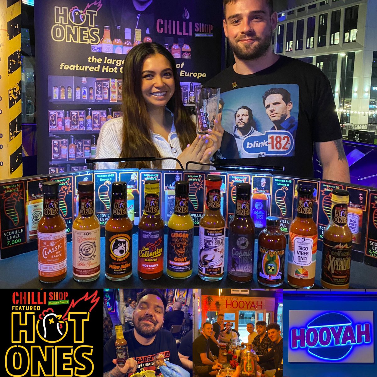 HOT ONES EXPERIENCE LEEDS Could you do an authentic Hot Ones Experience just like the celebs 🌟 Well, here is your chance, the next event is Wednesday 24th April at new venue Hooyah Burgers central Leeds. 30 places available. Tickets sell fast £25 each web.dojo.app/create_booking…