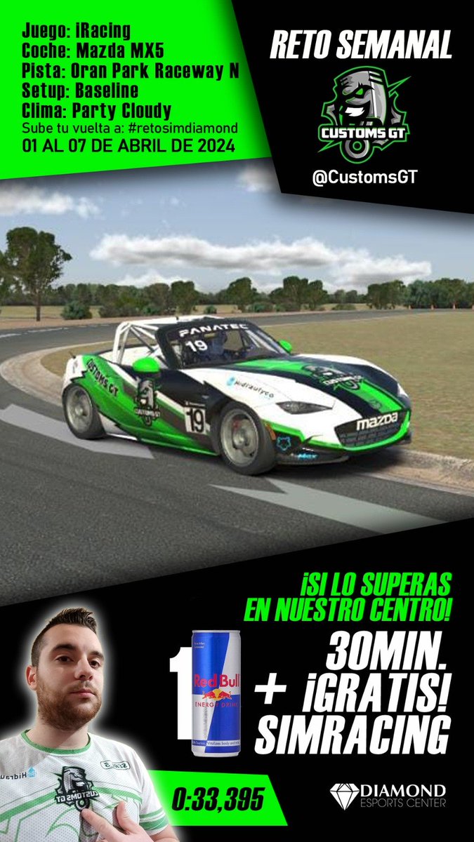 😳🔥 ¿Has visto nuestro #retosimdiamond con <a href="/CustomsGT/">Customs GT</a>? 

🫵 ¡Vente a nuestro centro y supéralo!
🫡 Os esperamos.