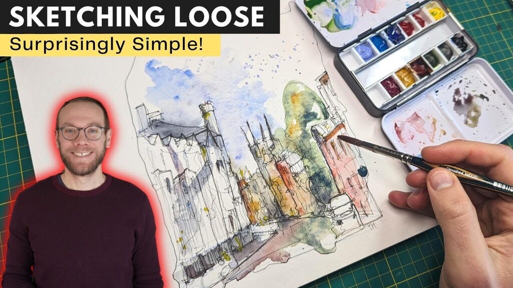 Here is my latest #urbansketch #arttutorial Making Urban Sketching Easy - Simple Shapes and Loose Watercolors - Real Time Tutorial youtu.be/ulxO6swZBmg  #lineandwash #dailysketch