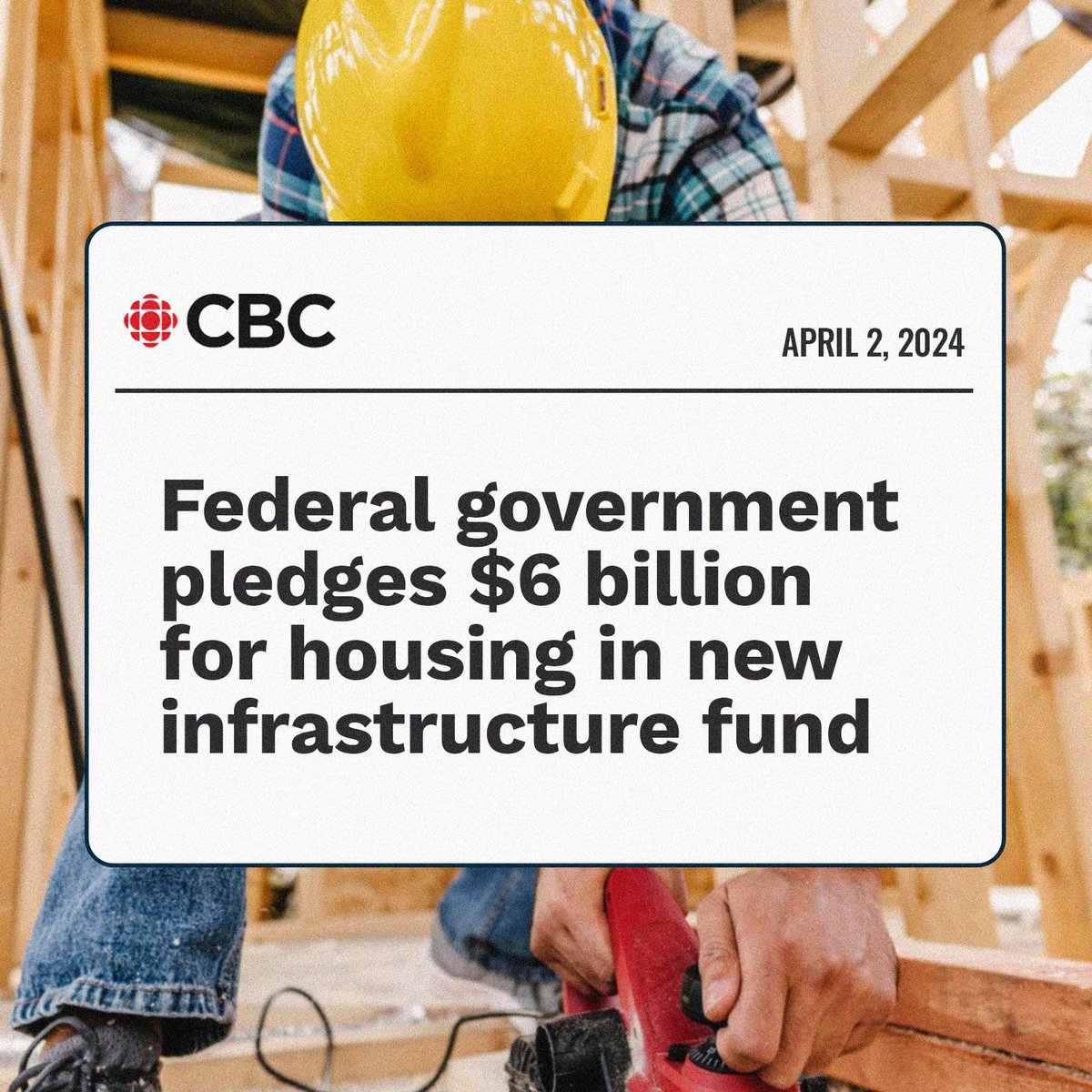 To build more homes faster, we need to accelerate the construction & upgrading of critical housing infrastructure like water and waste water. That's why we just announced a new $6 billion fund to support the construction of new homes in partnership w/ provinces & municipalities.