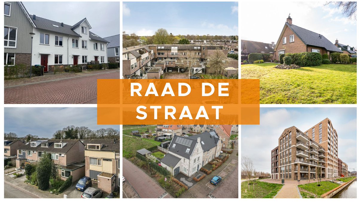 RandmeerMakelaa's tweet photo. 📷𝐑𝐀𝐀𝐃 𝐃𝐄 𝐒𝐓𝐑𝐀𝐀𝐓 𝐄𝐍 𝐖𝐈𝐍!?
Momenteel zijn wij heel veel nieuw woningaanbod aan het opstarten. Herken jij al de straten waar deze 6 woningen te koop komen? Onder degene met de meeste juiste antwoorden verloten wij een taart naar keuze! https://t.co/2FH8EvhXXY