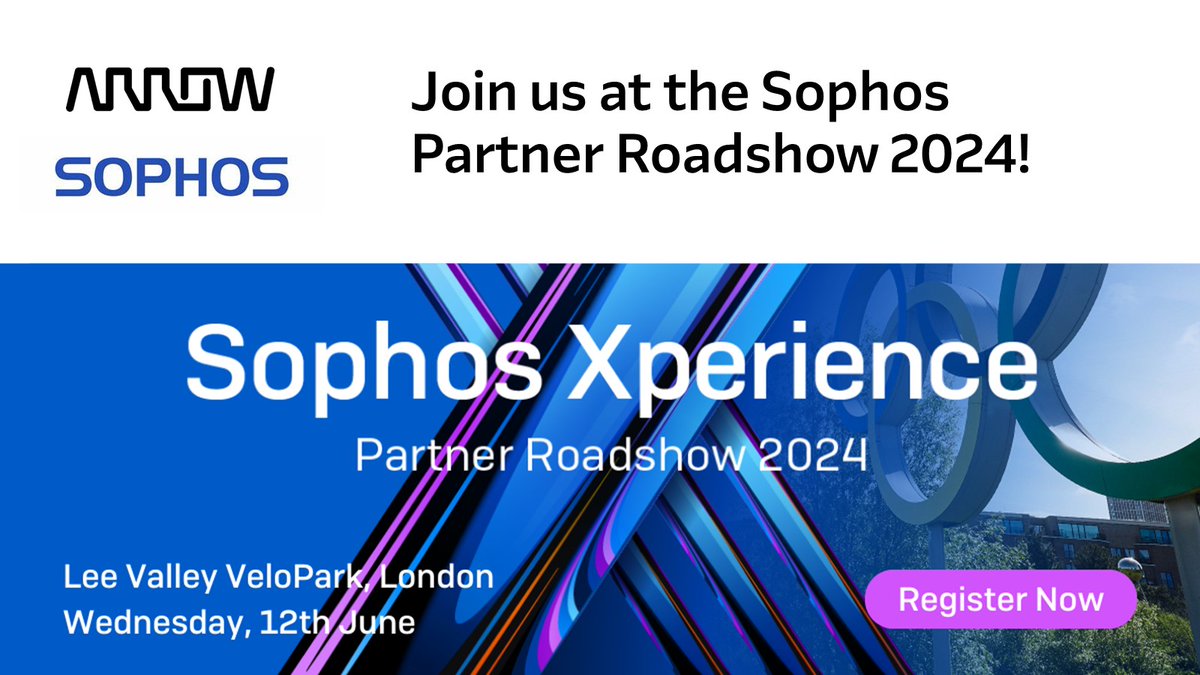 Calling Sophos Partners – register now to attend the 2024 Sophos Xperience partner roadshow in London. Find out the latest and greatest from Sophos with new updates and features to their technologies, solutions and product roadmap. Save your seat arw.li/6010ZKsge