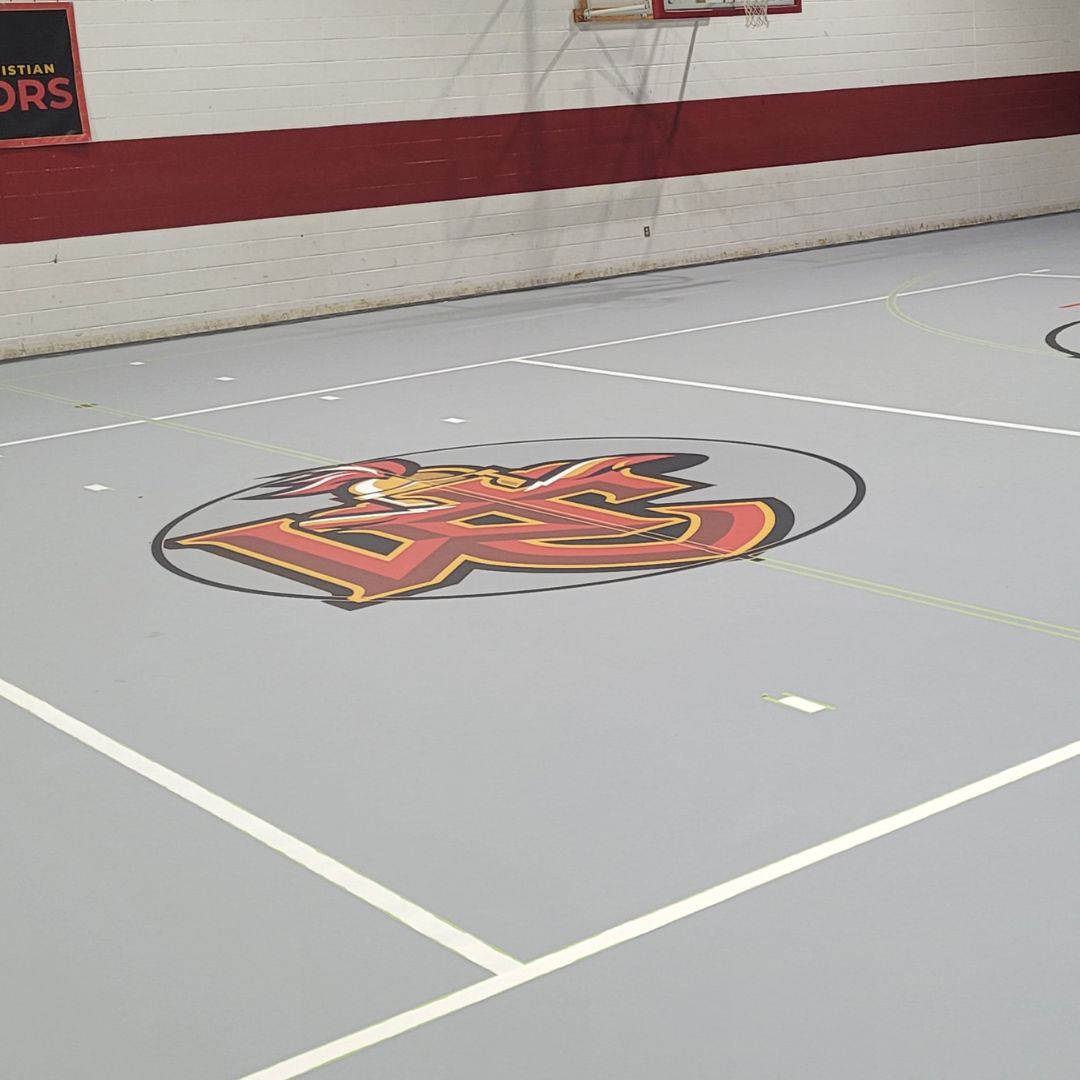 Thanks to the generosity of a WC supporter, the aux gym floor at the Upper School is in the middle of a facelift! 🤩 Go Warriors! #WeAreWC