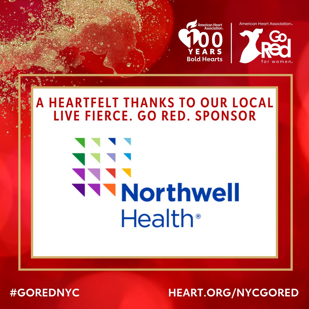 By raising awareness, we are working together to ensure all women have the knowledge to take charge of their health at every stage of life. Thank you @NorthwellHealth for supporting the Go Red for Women movement in New York City! #GoRedNYC