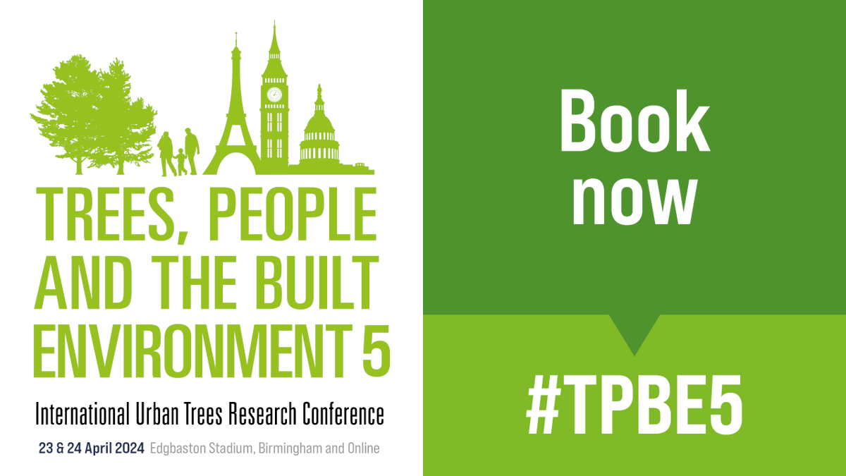 We’re hosting a session at Trees, People and the Built Environment 5 conference, exploring how planning can drive the agenda for increased urban tree cover. Hear real-world case studies, research and practical solutions to help us deliver this change. bit.ly/3Ufgc3j