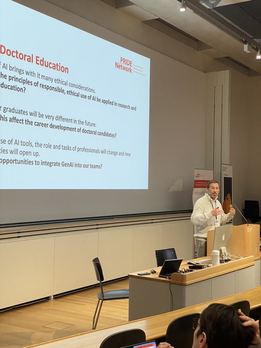 Welcome to the 6th Annual PRIDE Conference at @UZH_en in Zurich. For two days we‘re discussing #AI in #Doctoral Education. We look forward to discussing with you.