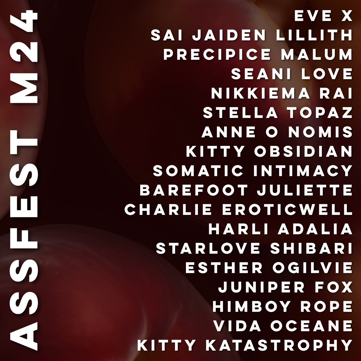 Proud to be part of @ASS_FEST, a sex-education festival that features so many awesome sex workers. <3 And supported by! @WeAreTryst & @BigSisChannel have contributed significantly to our festival, we literally couldn’t do this without them. 🥰🥰