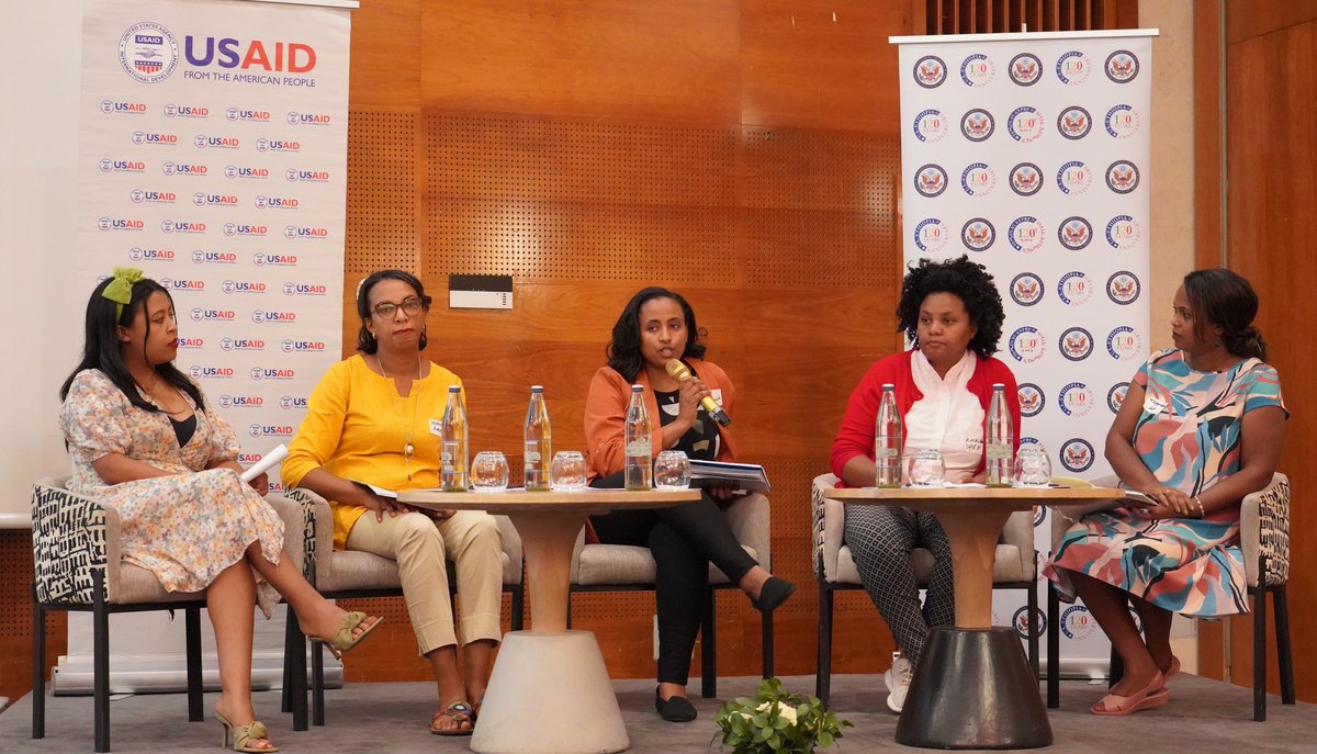 📍Last Friday, at the panel discussion held during USAID's International Women’s Day, Selamawit Meressa, Monitoring & Evaluation Advisor presented DHA's interventions & investments aligned with equity, and equality for women and youths in the Health and Health information system.