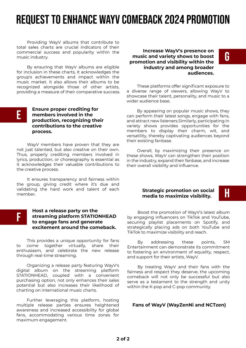 WayZenNi, vamos nos unir em um projeto coletivo para exigir uma promoção justa para o próximo comeback do WayV

Data: 03/04 - 05/04 às 5h00 (horário de Brasília)

• KWANGYA 119

1. Entre aqui: kwangya119.smtown.com
2. Faça login com o seu user e senha da SMTOWN
3. Procure por