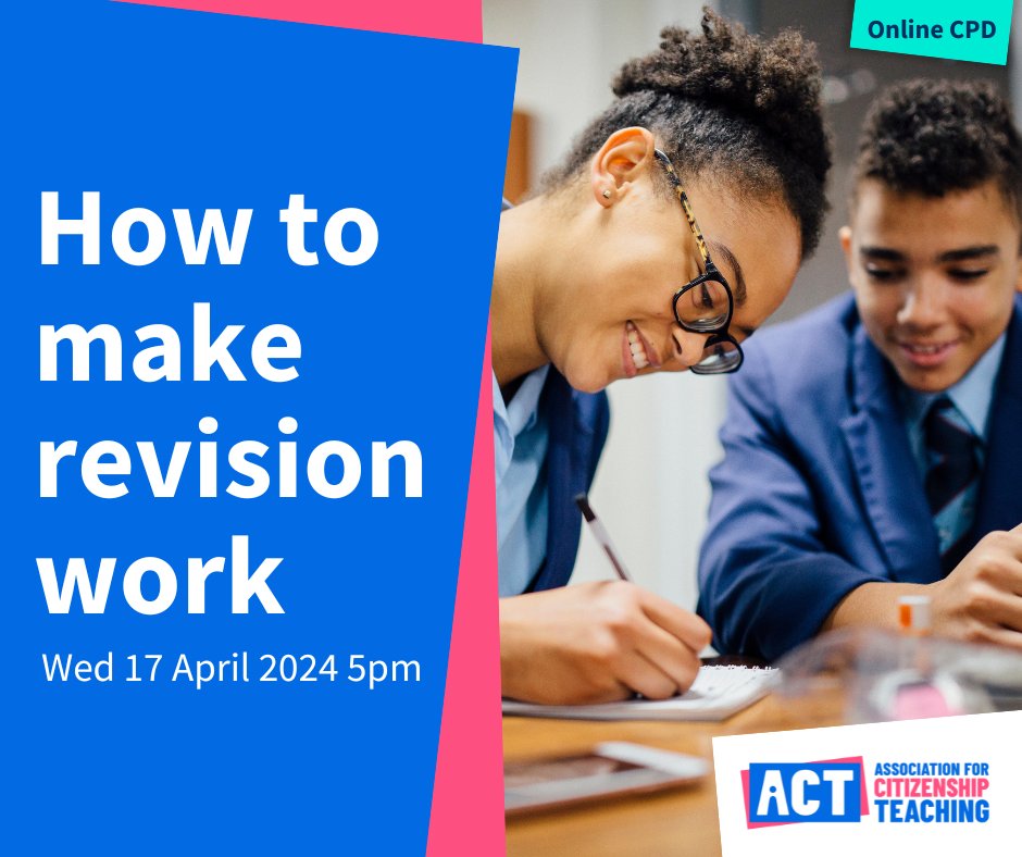 Feeling lost on how to guide your #GCSE Citizenship students through revision? Our workshop offers actionable strategies & exam tips! Register & join our supportive network: bit.ly/434GlUA #CitizenshipEducation #CPD