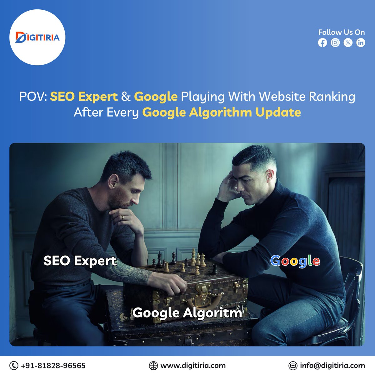 Google and SEO are playing a game similar to Ronaldo and Messi, but with algorithm updates instead of football. ⚽ Let's see who will score first, meaning whether the website's ranking will go up or down.
#ronaldo #messi #google #seo #algorithmupdates