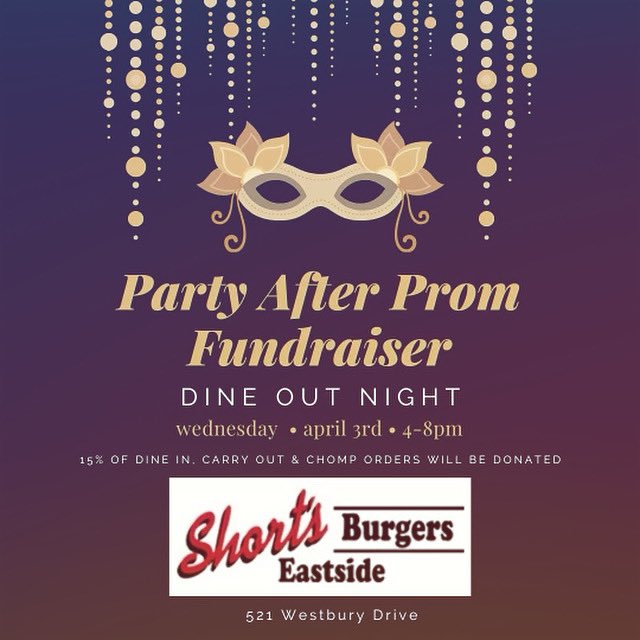 Support City High Party After Prom at Shorts Eastside 4-8 pm TODAY!