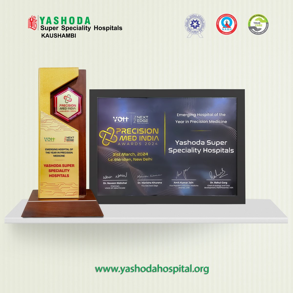 Celebrating Success! Recently, #YashodaHospital was named 'Emerging Hospital of the Year 2024 in #PrecisionMedicine' & Dr. Abhishek Yadav won 'Emerging Precision #Oncologist of the Year' at Precision Med India Conclave. Proud of our team's dedication to advancing healthcare!