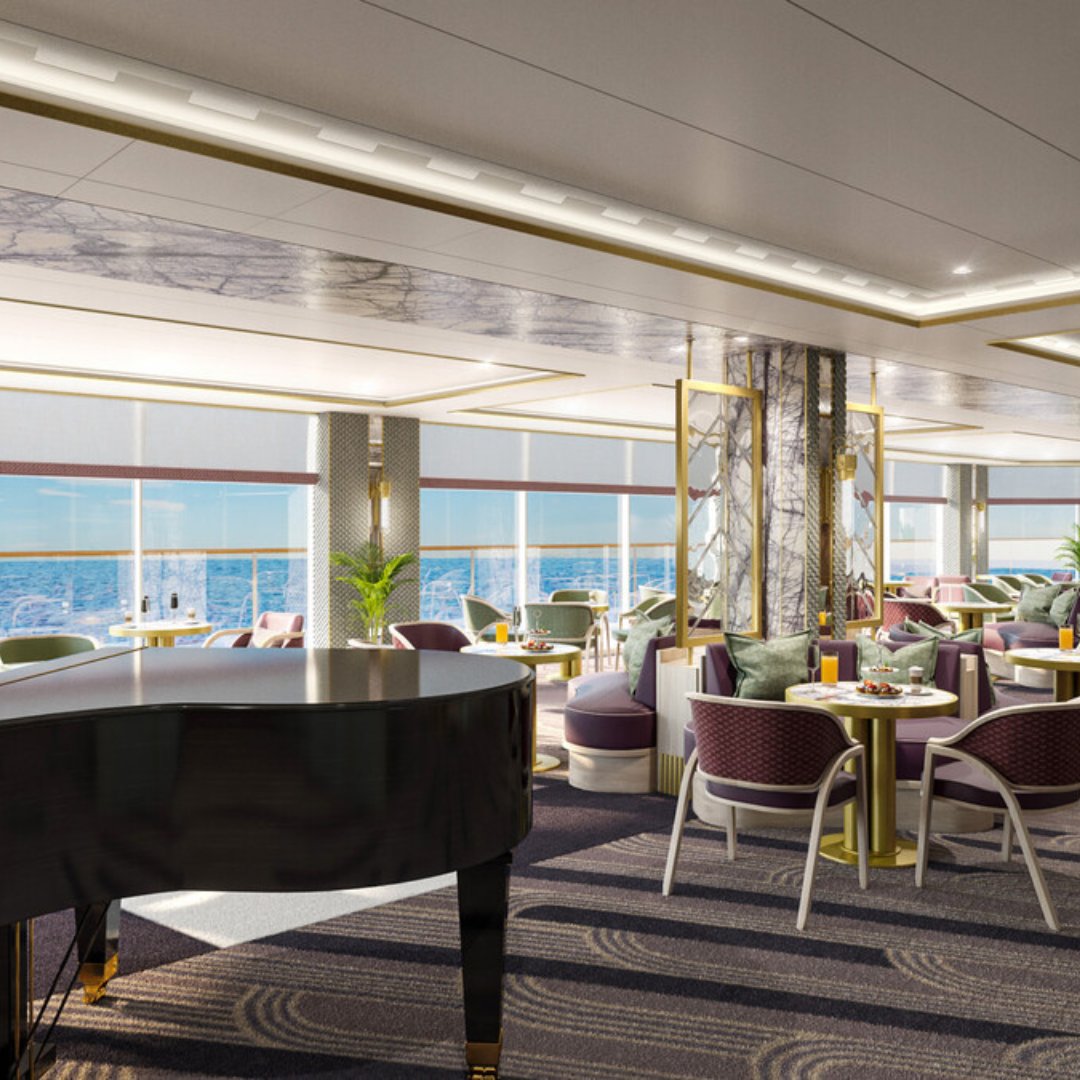 cunardline's tweet photo. Today marks one month until Queen Anne departs Southampton on her maiden voyage and we couldn't be more excited!
 
To celebrate the occasion we are pleased to share with you a first look at the Chart Room, Carinthia Lounge and the Artisans’ Foodhall on board Queen Anne! https://t.co/lAgNCUVDpL