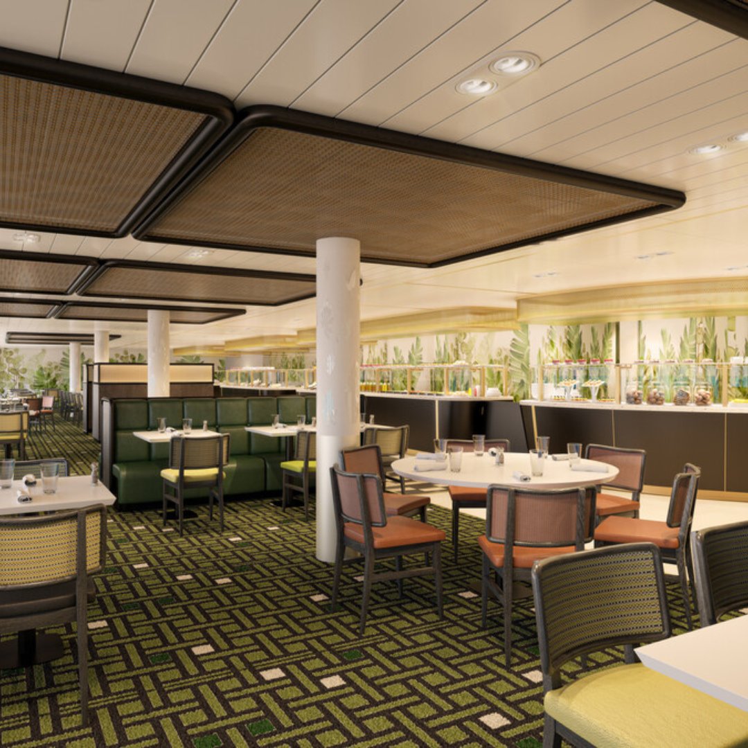 Today marks one month until Queen Anne departs Southampton on her maiden voyage and we couldn't be more excited! To celebrate the occasion we are pleased to share with you a first look at the Chart Room, Carinthia Lounge and the Artisans’ Foodhall on board Queen Anne!