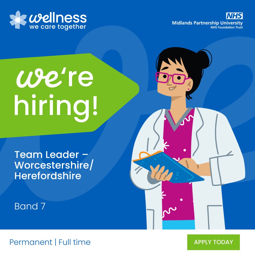 There is an exciting opportunity to work as part of the new, expanded Health & Justice service as a lead for the Liaison & Diversion Pathway within Worcestershire and Herefordshire 👇 🔵 Band 7 🔵 Worcester 🔵 Closing date: 9th April 2024 Apply today: bit.ly/3PP8OZf