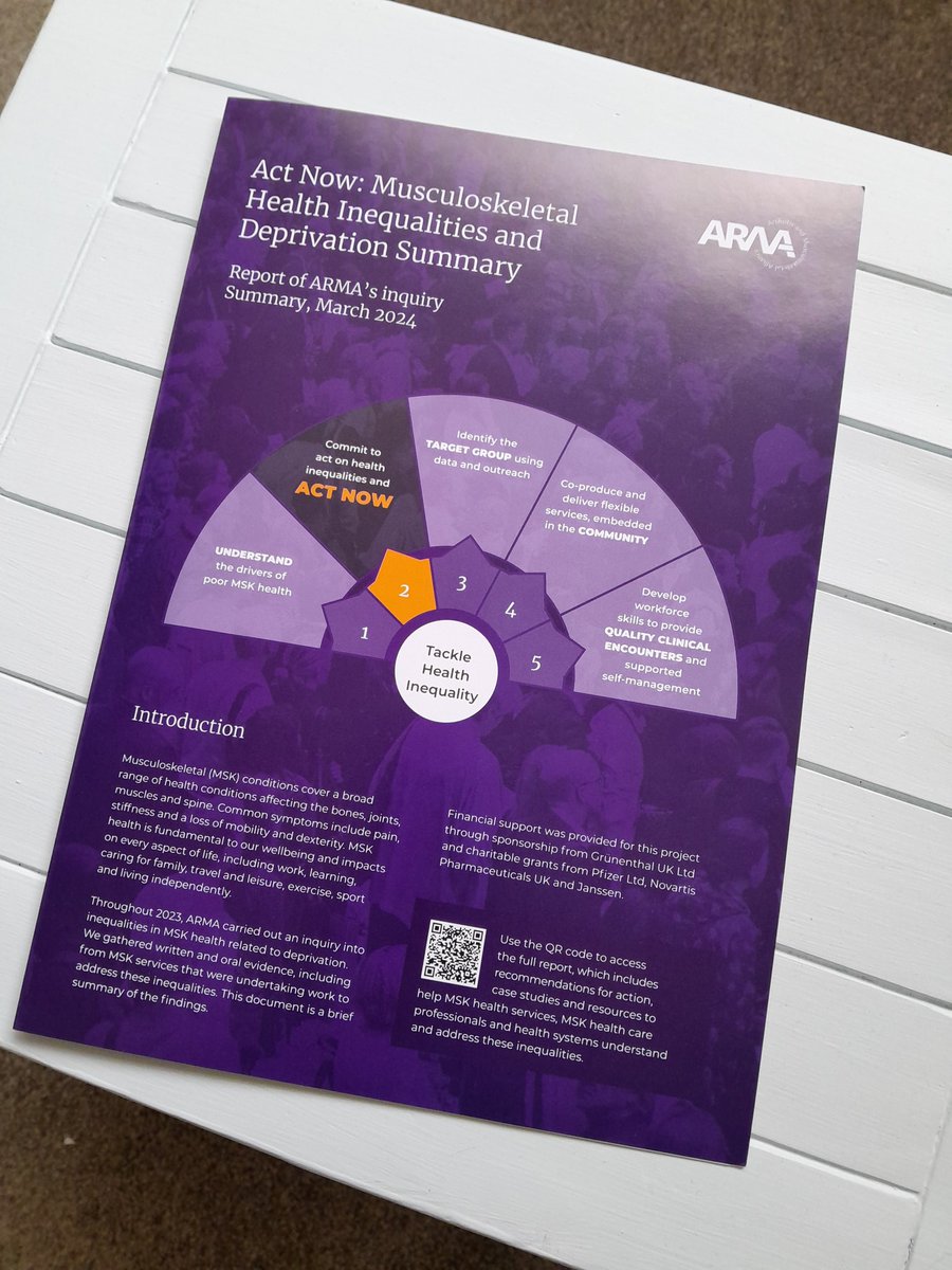 Exciting delivery this morning. Summaries of @@WeAreARMA Act Now report. Always nice to see actual physical evidence of a project. #MSKInequalities