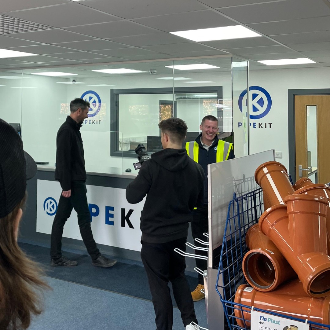 🎬Lights, Camera, Action! @7video filmed our new @pipekit video. Interviews with the @pipekit team, drone fly-throughs in the warehouse, & extras from @hollandandclay & David Palmer, @geberit. Thanks, Adam & Issac for capturing the day. #pipekit #7video