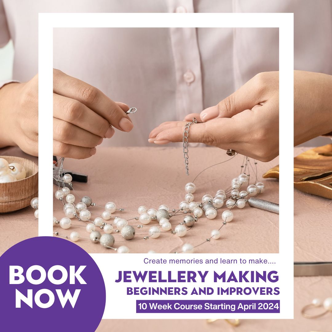 Why not turn your passion for accessories into stunning creations? Join us for our popular and exciting jewellery making course! Suitable for all, we offer beginner and intermediate courses starting in April 2024: orlo.uk/rp3GA #MadeAtCrawley