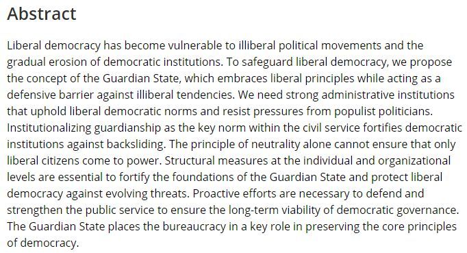 PAR (@pareview) on Twitter photo 🚨New #openaccess article on PAR🚨The Guardian State: Strengthening the public service against democratic backsliding by Kutsal Yesilkagit @arifkutsal, Michael Bauer <a href="/michaelwbauer/">Michael W Bauer</a>, B. Guy Peters and Jon Pierre: buff.ly/3VHGHPm 🚨New #openaccess article on PAR🚨The Guardian State: Strengthening the public service against democratic backsliding by Kutsal Yesilkagit @arifkutsal, Michael Bauer <a href="/michaelwbauer/">Michael W Bauer</a>, B. Guy Peters and Jon Pierre: buff.ly/3VHGHPm