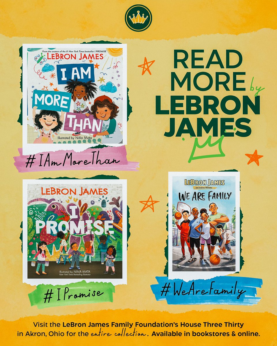 Parents, teachers, & young readers everywhere! We absolutely LOVE seeing the impact @KingJames’ books have been having in your classrooms and at home. 😊📚 Tag & share with us all those special moments with your students and family. 💚 #IAmMoreThan #IPromise #WeAreFamily