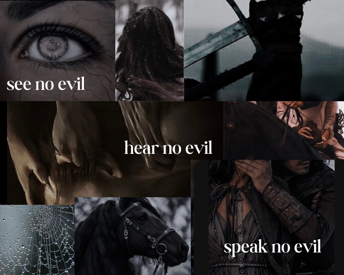 Jon Snow/Daenerys Targaryen meet The Witcher 

⚔️ action-packed romantasy
⚔️ dual POVs
⚔️ a haunted woman
⚔️ a disadvantaged demon hunter
⚔️ her curse is his gift 
⚔️ play on see no evil 🙈 hear no evil 🙉 speak no evil 🙊 

#questpit #A #F #R #amquerying