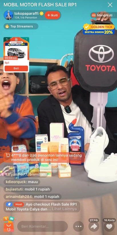 shopee live minggu lalu aja sudah seru banget apalagi yang sekarang pastinya tambah seru dong!! secara gitu loh ada flash sale mobil toyota agya, samsung s23 ultra dan realme c55 cuma rp1 aja 😍gasss gak?? gaslaaah masa gak 😎 
#ToyotaAgyaRp1DiShopeeLive
shope.ee/6AGxobgm7H