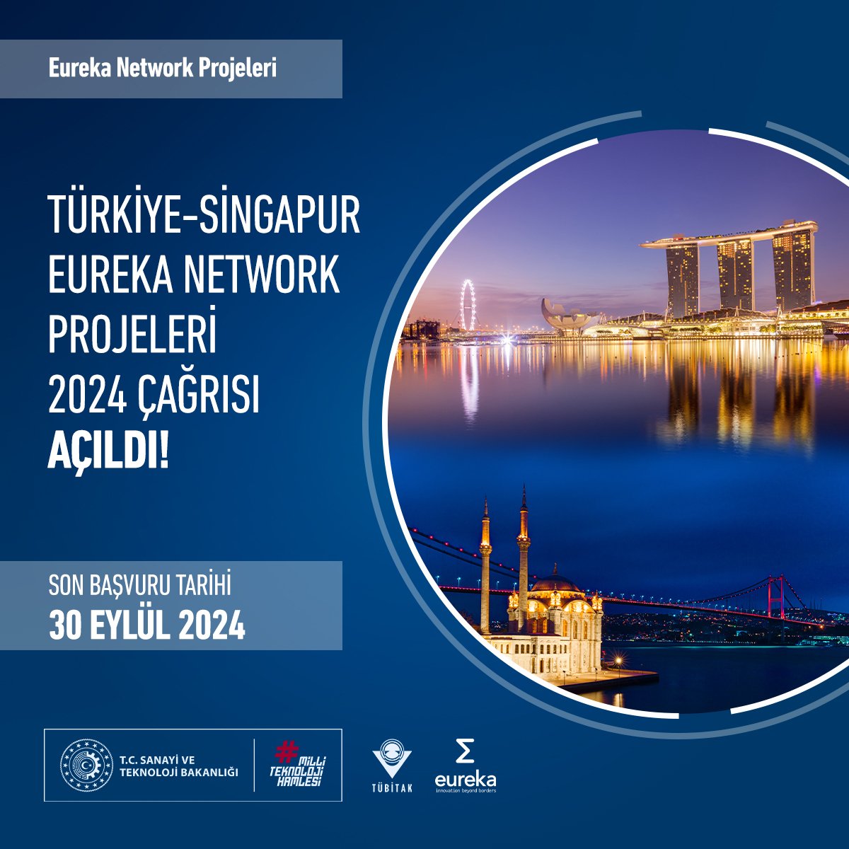 📢 Türkiye-Singapur Eureka Network Projeleri 2024 Çağrısı açıldı! Çağrı kapsamında; ⚙️ Tüm teknoloji ve pazar alanlarında yenilikçi ürün, süreç veya hizmet geliştirilmesine odaklanan, 💼 Güçlü pazar potansiyeline sahip ve aynı zamanda pazar için çözümler üretmeyi hedefleyen,