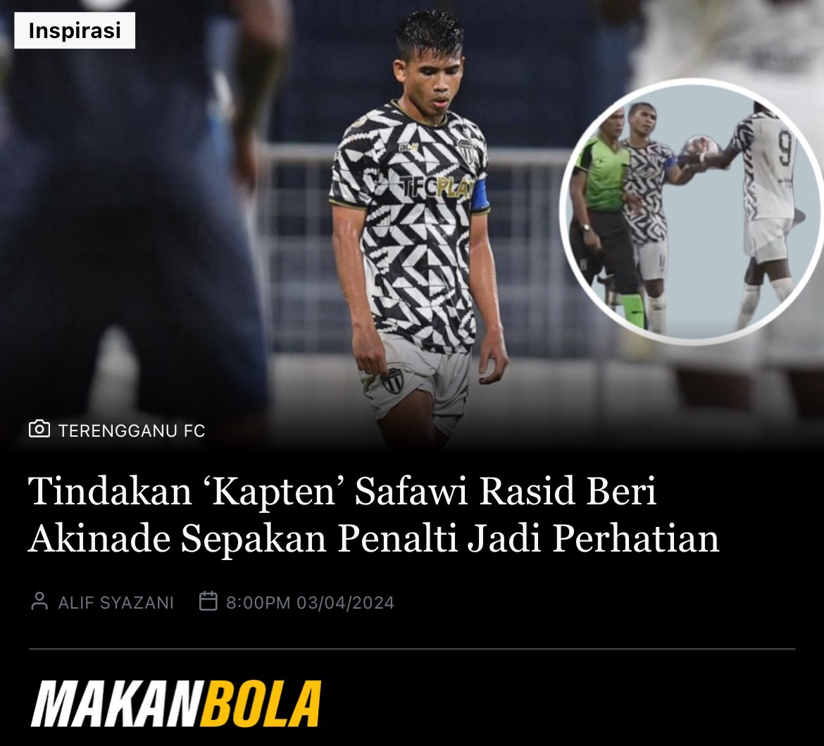 Safawi pamer aura seorang kapten.

Artikel penuh: makanbola.com/tindakan-kapte…