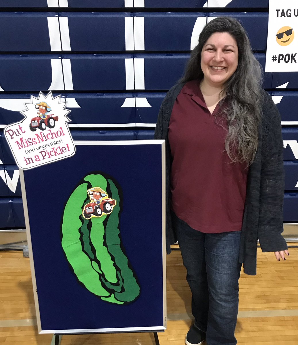 Librarians are so creative. Liz Asta of the Poughkeepsie Public Library made this “Put Miss Nichol In a Pickle” game for the kids at the Poughkeepsie Book Festival last Saturday.
