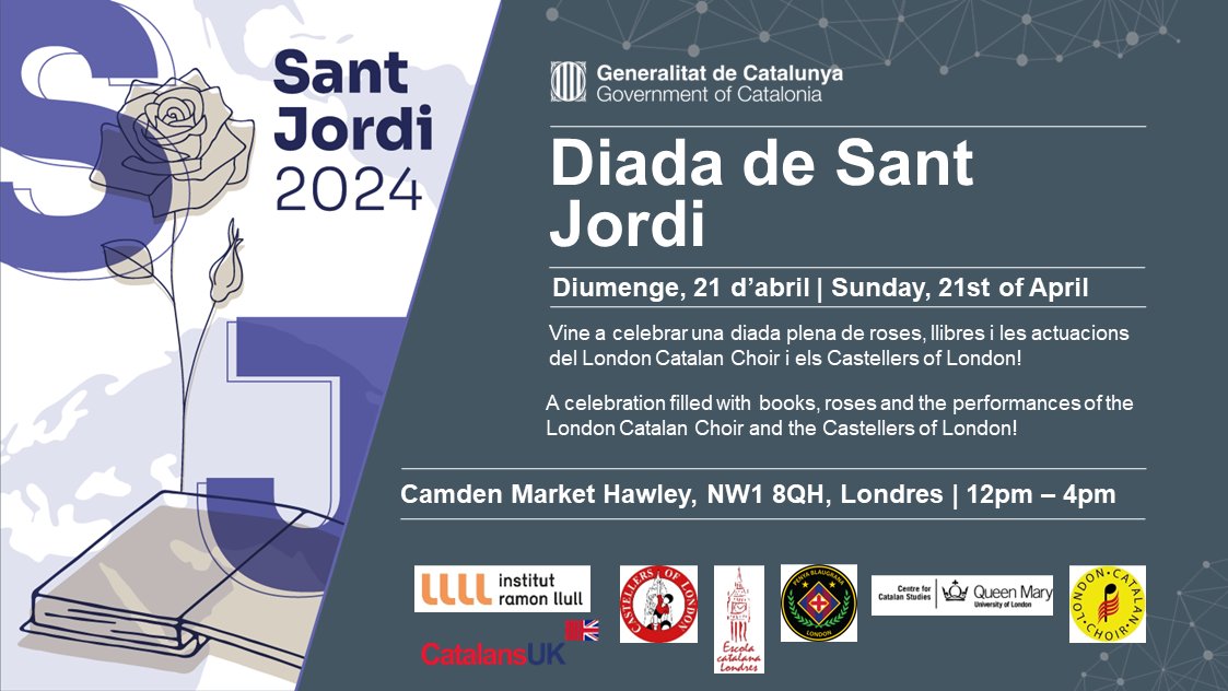 📚🌹Ja som al mes d'abril i això vol dir que s'acosta Sant Jordi.

📍Vine a celebrar-ho amb nosaltres, tindrem llibres, roses i moltes sorpreses més!