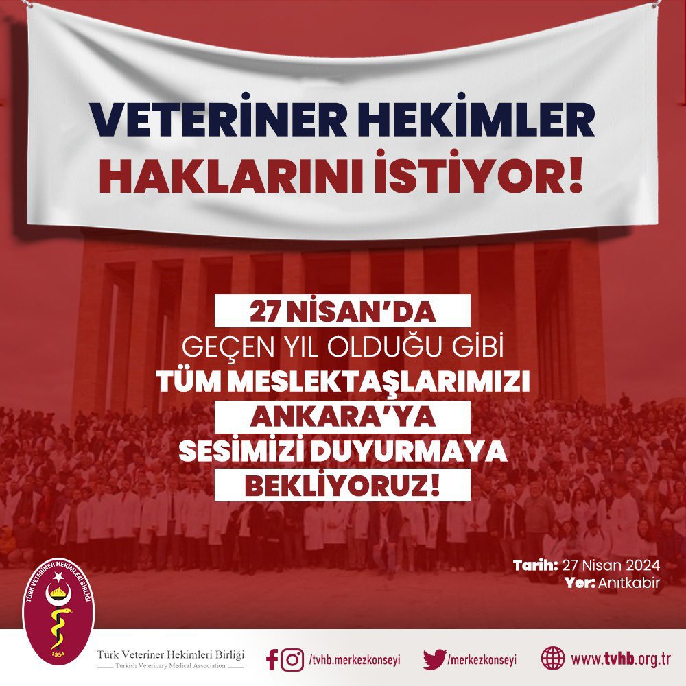 #DünyaVeterinerHekimlerGünü #VeterinerHekimlerHaklarınıİstiyor