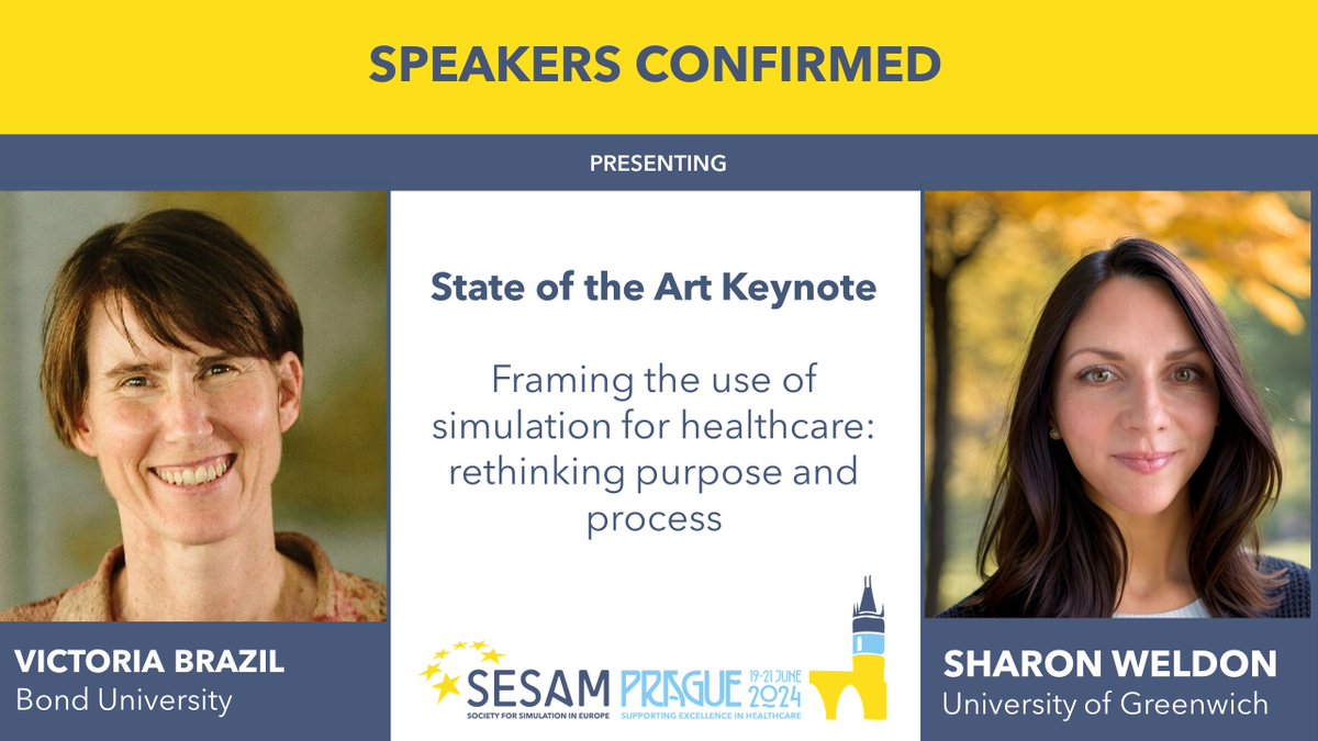 We are delighted to announce our next Plenary Session at #SESAM2024. Framing the use of simulation for healthcare: rethinking purpose and process will take place on Thursday 20 June 2024 at 09:30 - 10:15. Register now: lnkd.in/eNBMBdg7