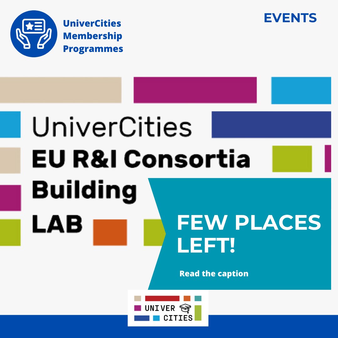 @Univer_Cities EU R&I Consortia Building LAB live in Rome on the 12th of April 2024! Few places available You have time to register until the 8th of April! Check the agenda & register here:univer-cities.org/events #UniversalCities4All #CitiesOfEquality #diversityandinclusion