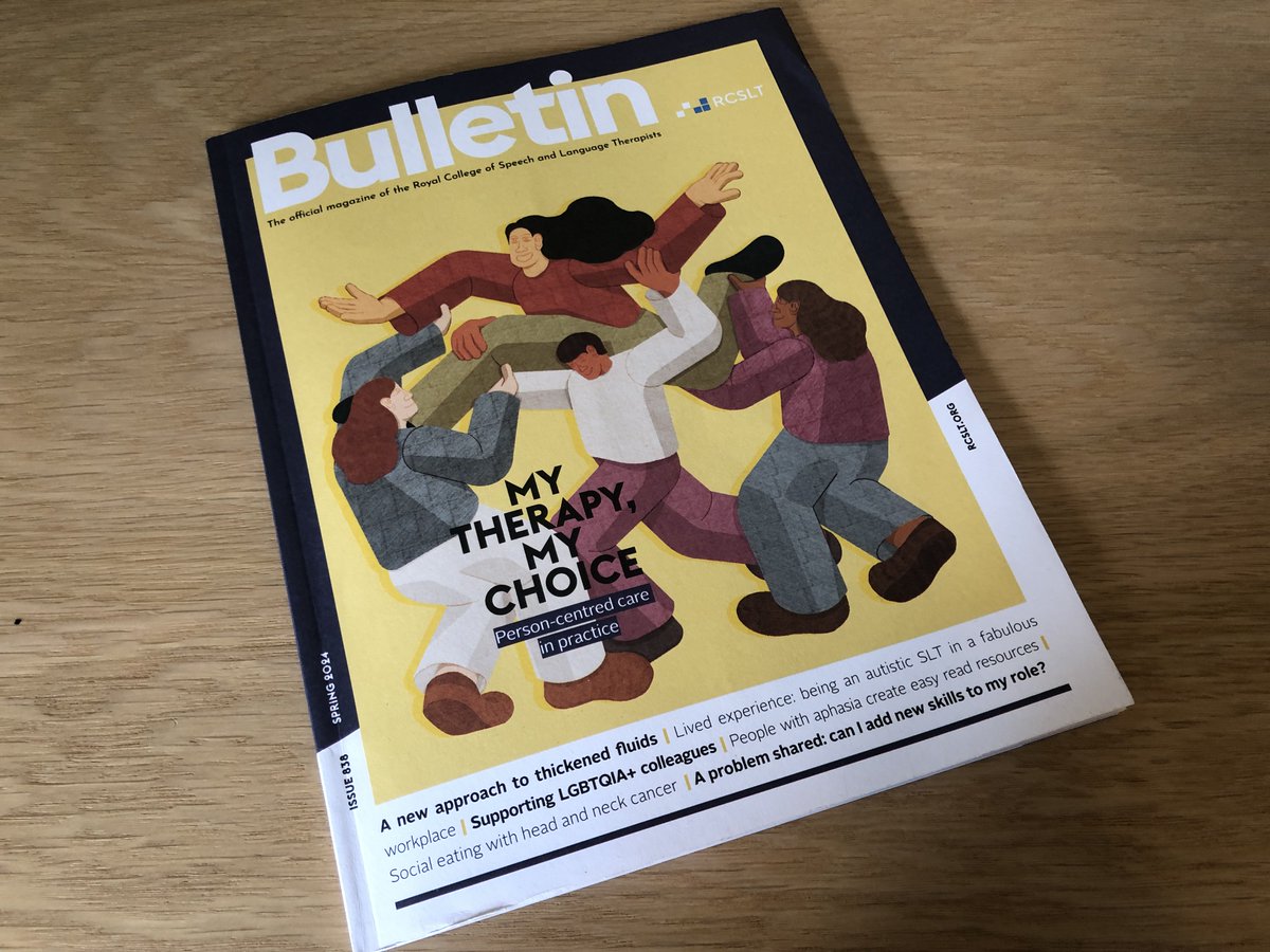 Looking forward to catching up on the Spring issue of Bulletin, themed on person-centred care. We look forward to hearing from readers about what you’ve most enjoyed reading in the magazine, so please tag @RCSLT in your posts to let us know: rcslt.org/news/bulletin-…