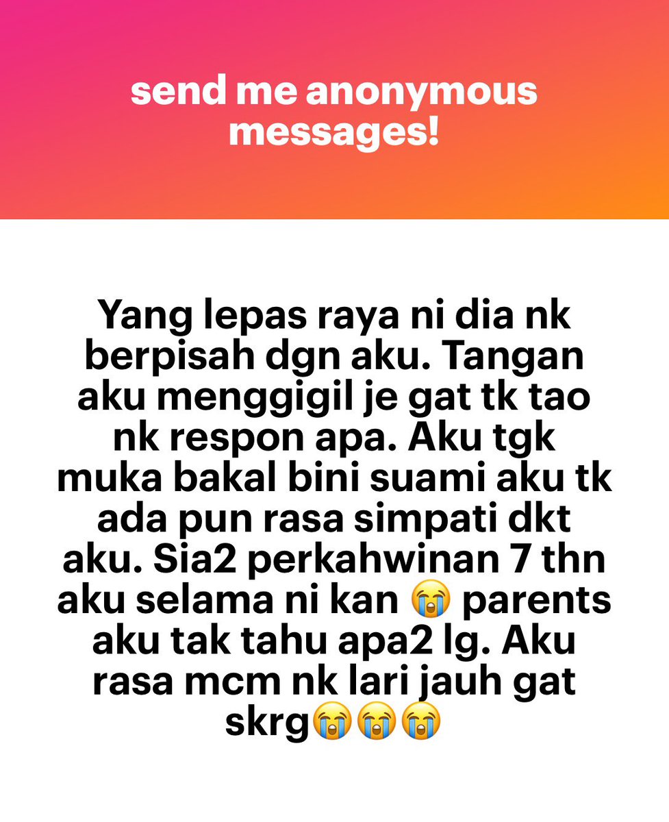 megatlaw's tweet photo. Antara ngl paling sedih aku baca hari ni. Semoga kuat kak. https://t.co/3H7qOto97s