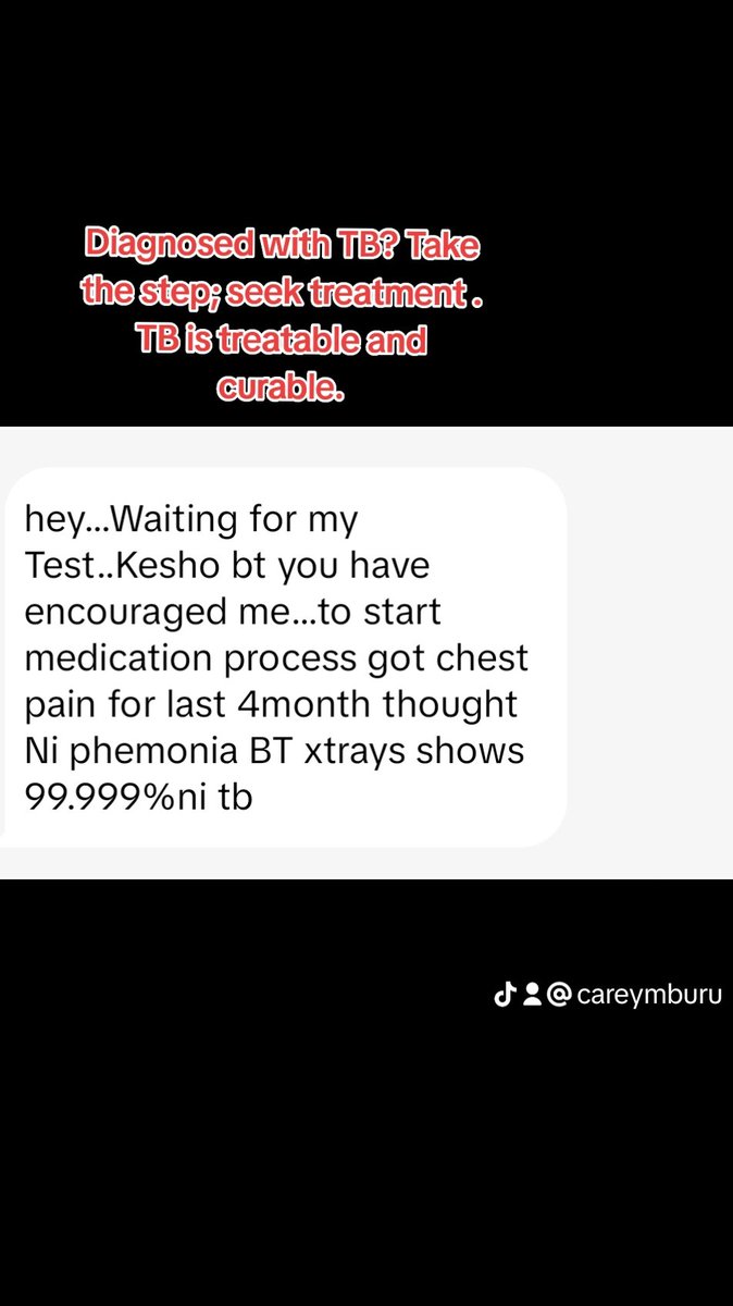 I love this kind of feedback. Are you experiencing any TB symptoms? Take that step. Get screened for TB. TB is both treatable and curable.
#TBAwareness
#YesWeCanEndTB
