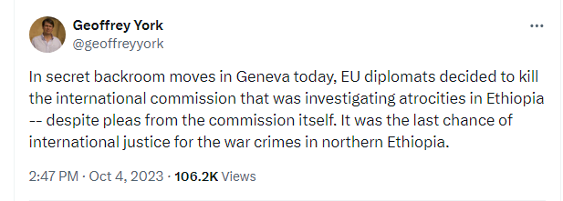 This does not make any sense. 
How did @EU_UNGeneva expect the same regime that killed and abused millions of people to deliver justice to victims and survivors or hold itself accountable? Why did the EU decide to kill the #ICHREE?