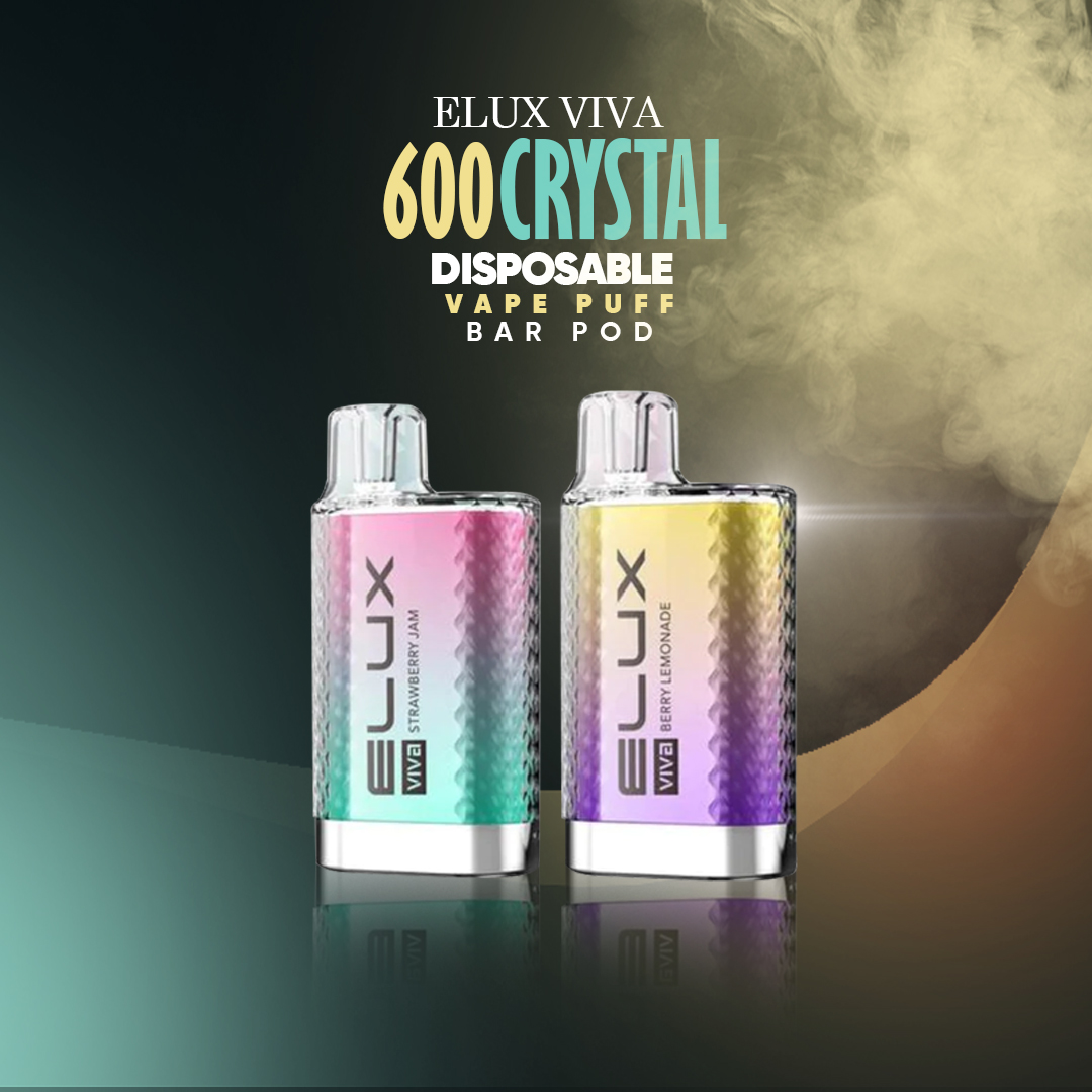 The Vape Giant introduces the Elux Viva 600 Crystal Disposable Vape Puff Bar, a compact, portable, and crystal-clear vape that offers smooth, satisfying puffs for vapers on the go. For order - rb.gy/tpys4k #eluxviva600 #600puffs #disposablevape #Vapestore