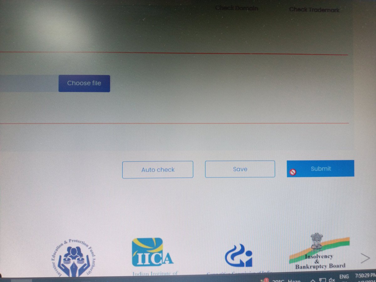 Monica03419580's tweet photo. While filling Spice+A form for Incorporation of New Private Company the portal is not allowing to submit the form
We  have  raised tickets two times (FO_202403281461369 &amp; FO_202403271457709)  and  also visited ROC and  called  ROC and  email but  no response was received https://t.co/8v1D9XVo8B