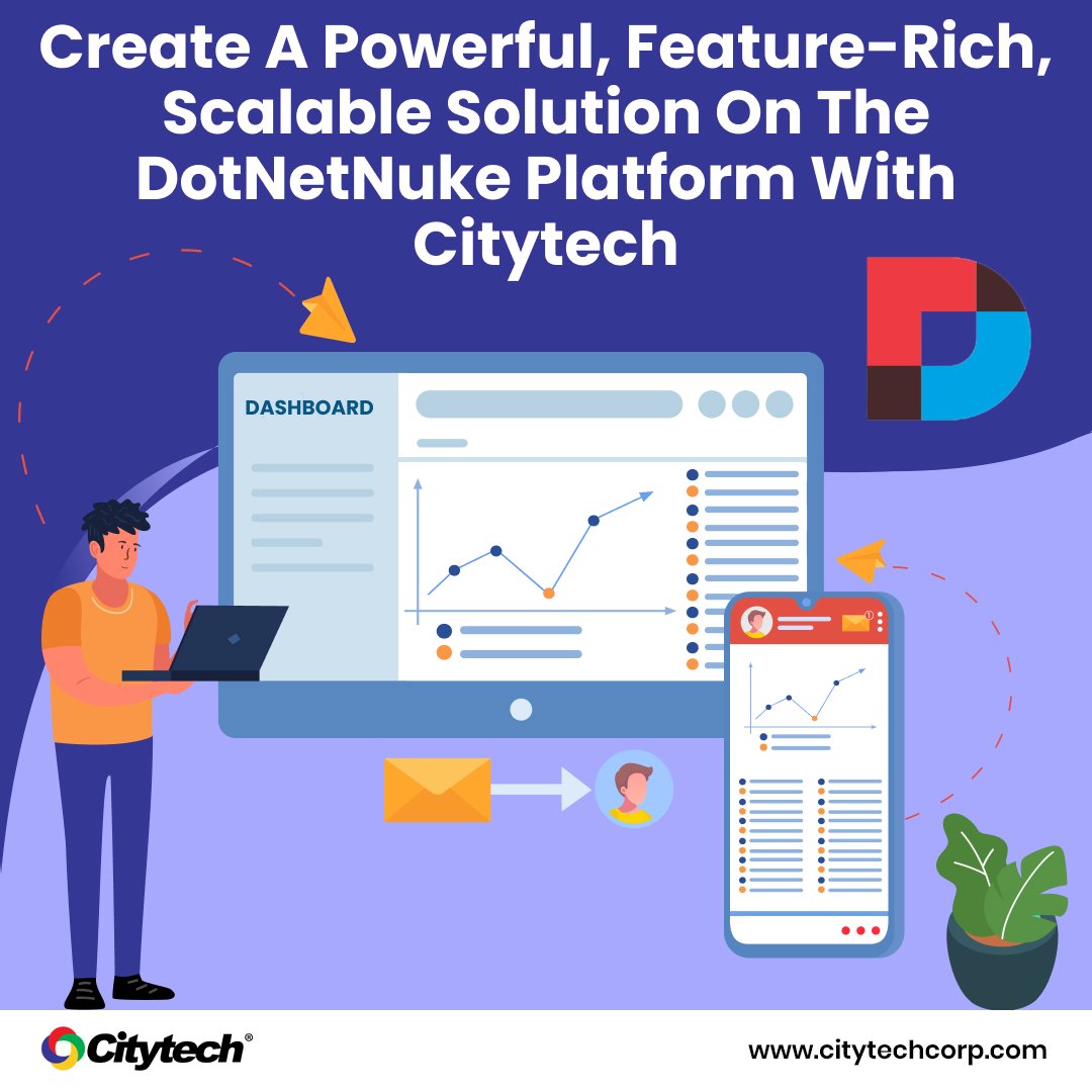 citytechsoft's tweet photo. We offer premier #DNN services to build feature-rich #CMS. Our team provides robust #DotNetNuke solutions to fulfill key requirements for various industries. Citytech’s strategic partnership with #Microsoft allows us to leverage unparalleled DNN services that deliver high ROI. https://t.co/xM3m9b8FrX