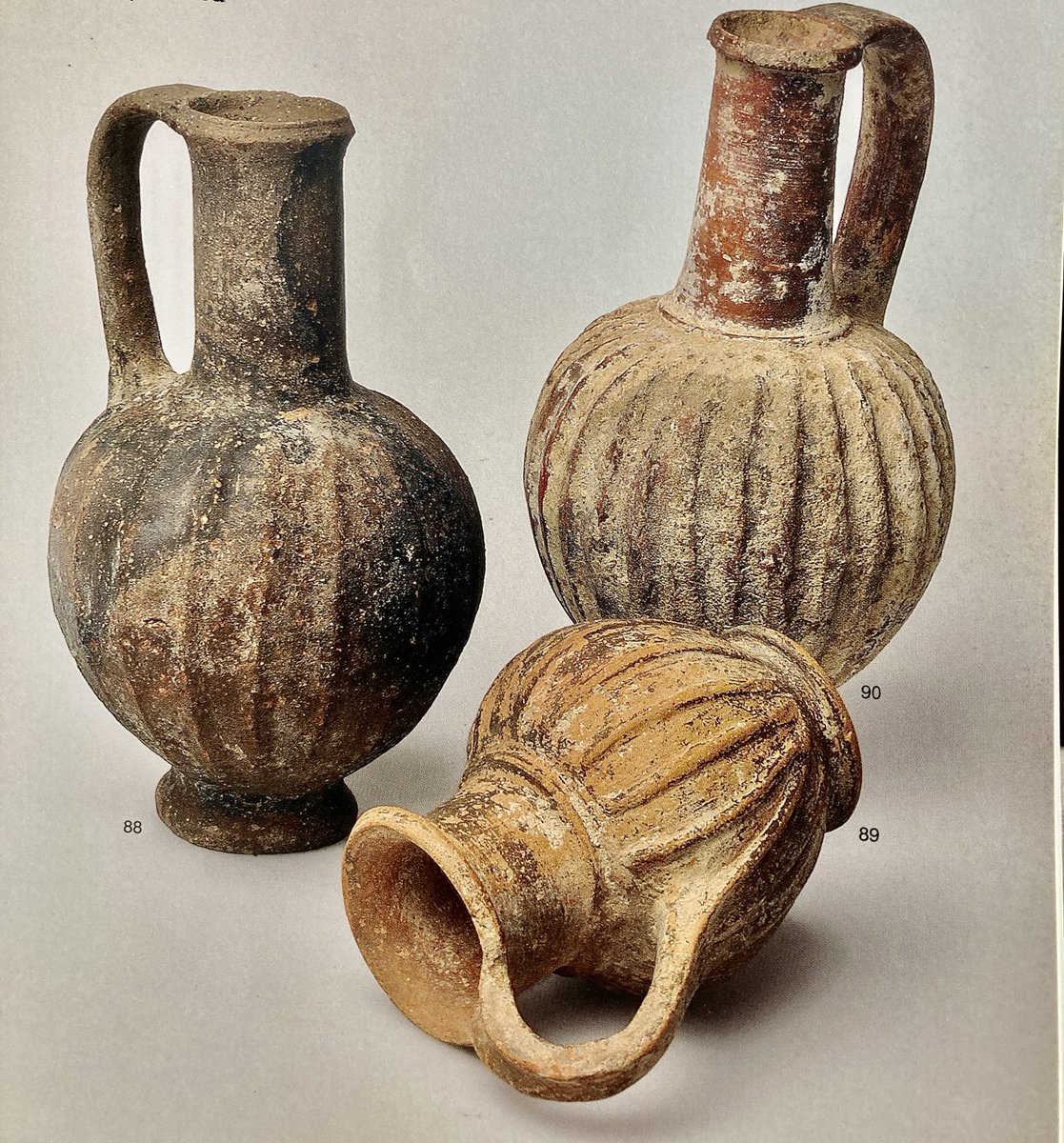 ART OF ANCIENT CYPRUS. 
Juglets of Base-ring II Bucchero ware. Late Cypriot II. No. 88 H.16.9cm.©️Severis FDN.
@we_cyprus @CyprusRT @CyprusAlive @ancientorigins  @cyarch_aca @Cyprusin
@CyprusinLeipzig @BeatricePestar3 @drcraig_bio2970 ⁦@matorphanides⁩ ⁦@zuz-chovanec