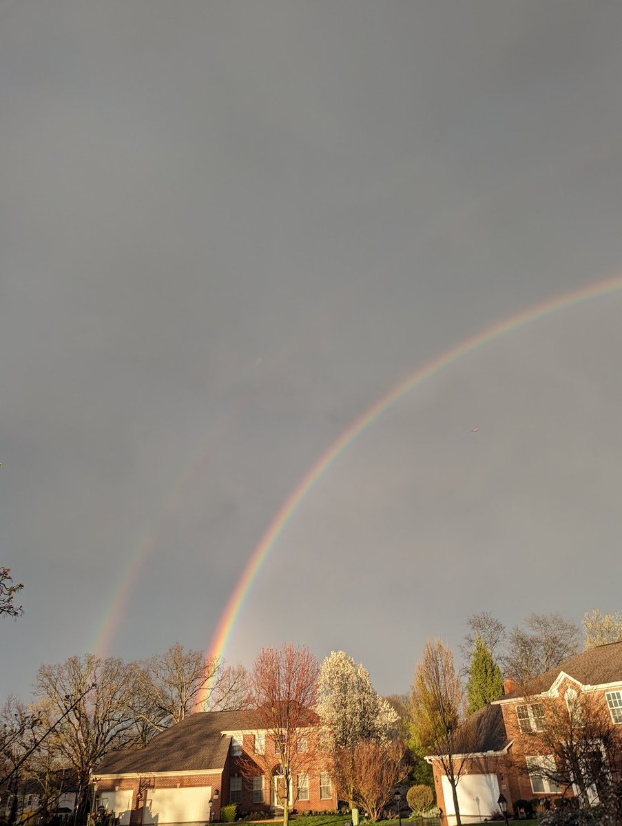 Last night as the storm front approached we had the basement supplies restocked, a brand new 9-band radio, all devices charged, etc. Then all we got was this. (not complaining)