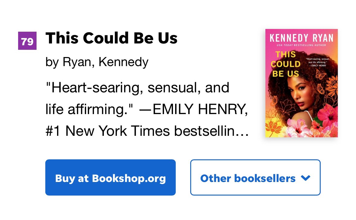 This Could Be Us is STILL on the USA Today list. This makes the 4th week in a row. A month! It’s readers and librarians and booksellers keeping this book on people’s radars. I’m so very grateful 🙏🏽🩷🙏🏽