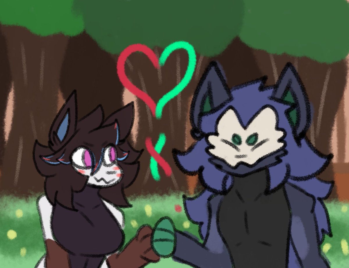 two dumb canines in a date